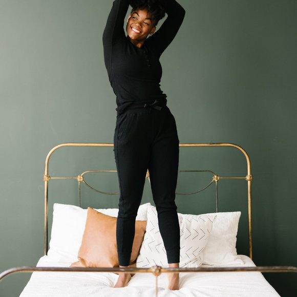 NEW Zyia Women's Black Thermal Jogger - S - Picture 1 of 5